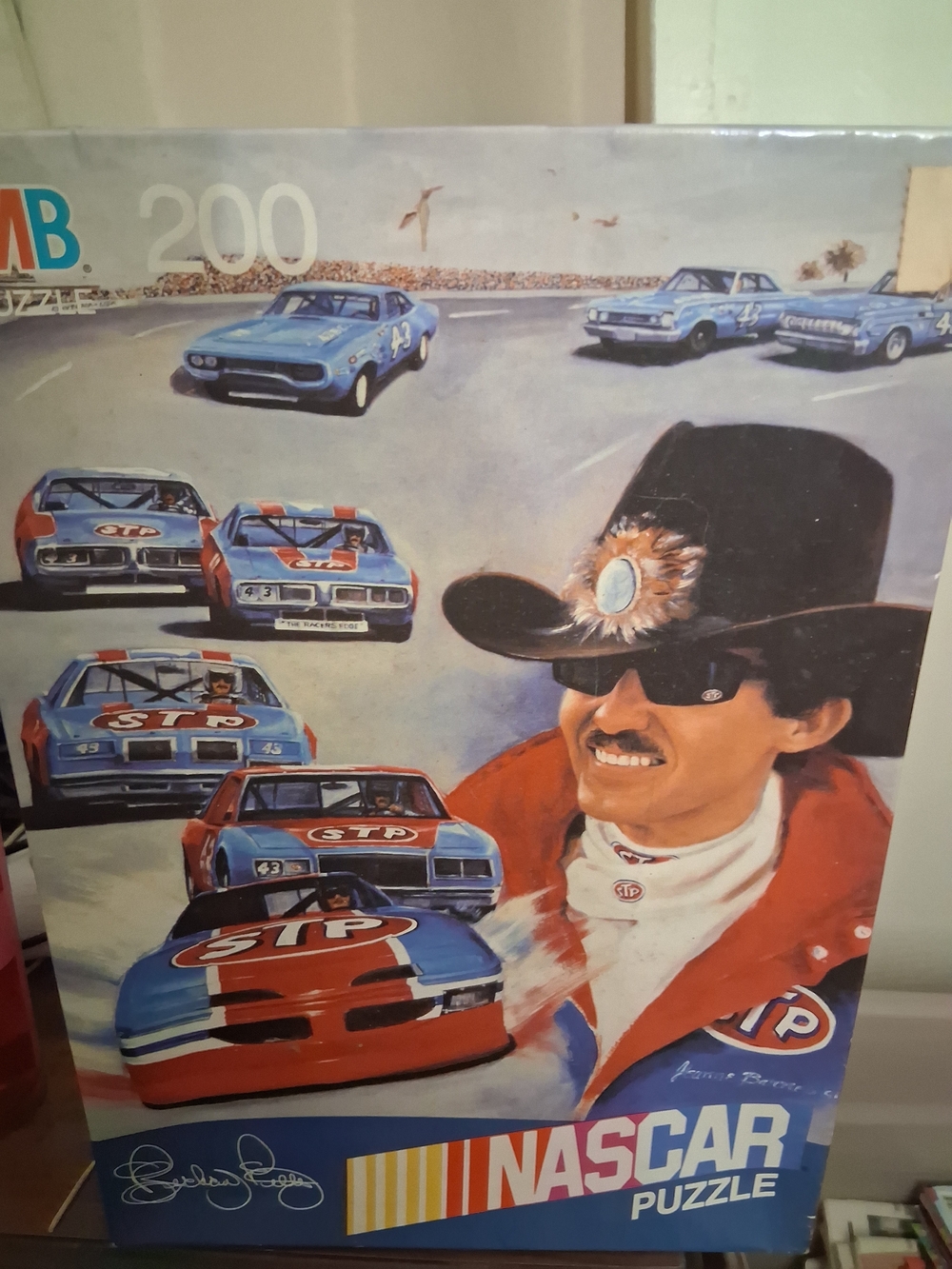 Nascar STP Red Blue Puzzle Box Artwork